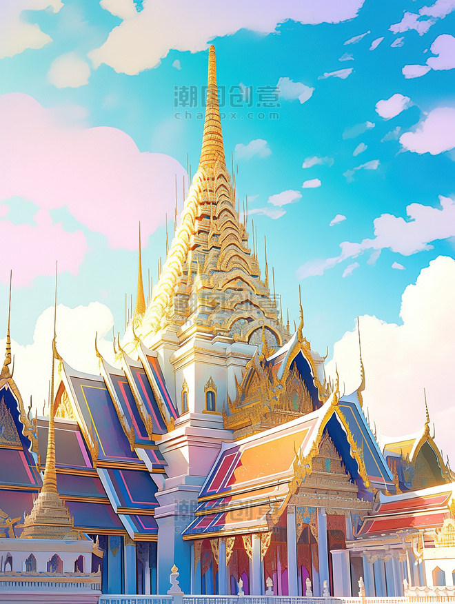 创意蓝天下的泰国大皇宫6泰姬陵