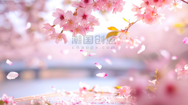 创意春天花朵植物背景盛开的美丽樱花摄影17