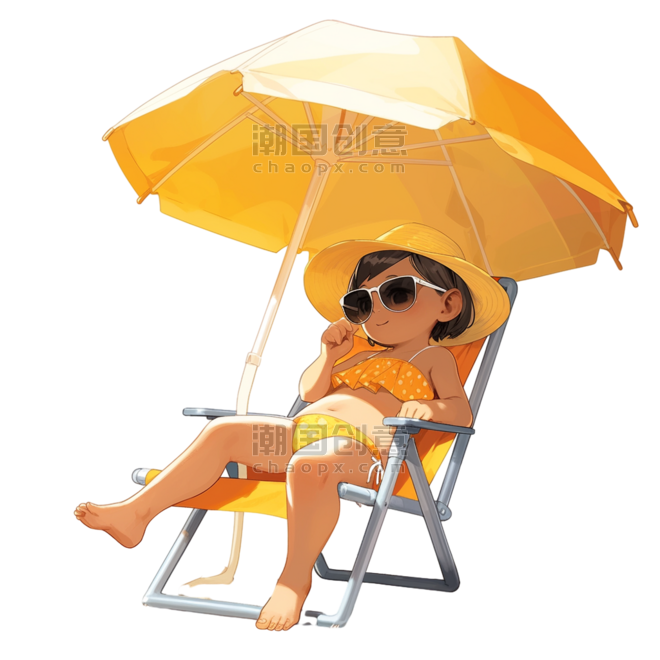 创意夏季夏天防晒旅游度假遮阳伞乘凉椅乘凉