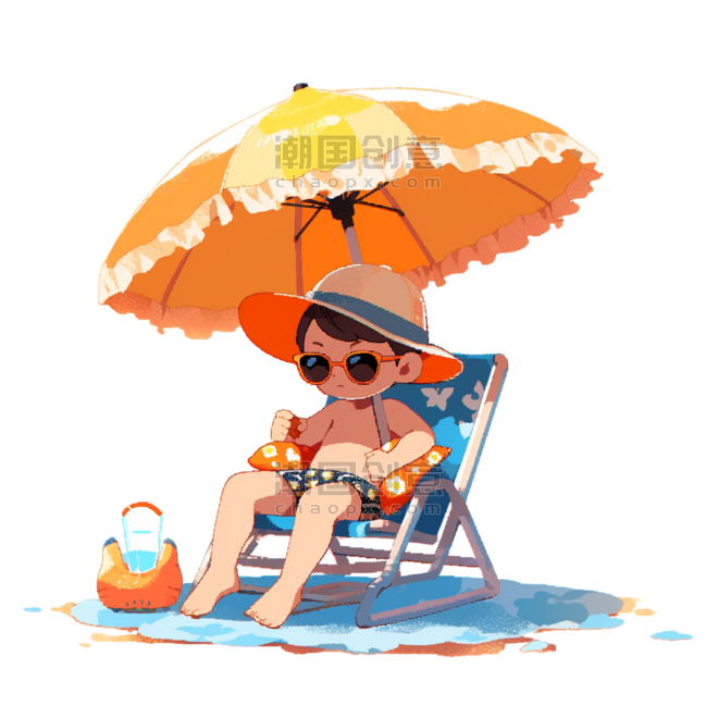 夏天防晒旅游度假夏季遮阳伞乘凉椅乘凉
