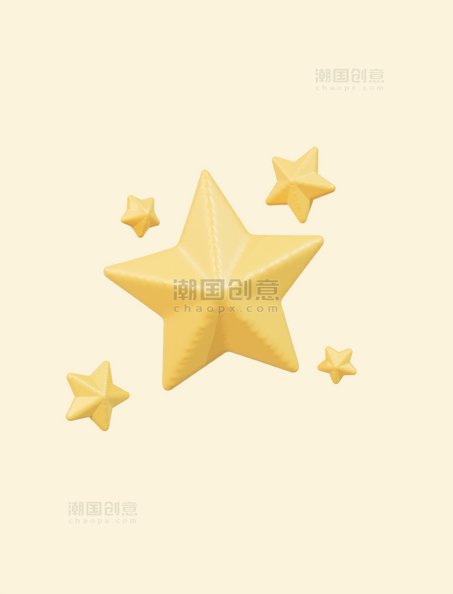 立体膨胀星星五角星装饰