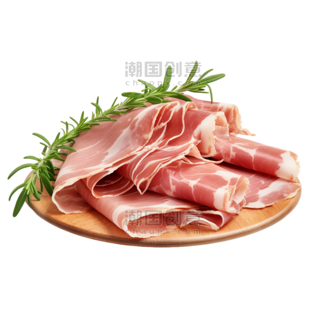 餐饮美食生鲜羊肉卷肉片元素免抠图案