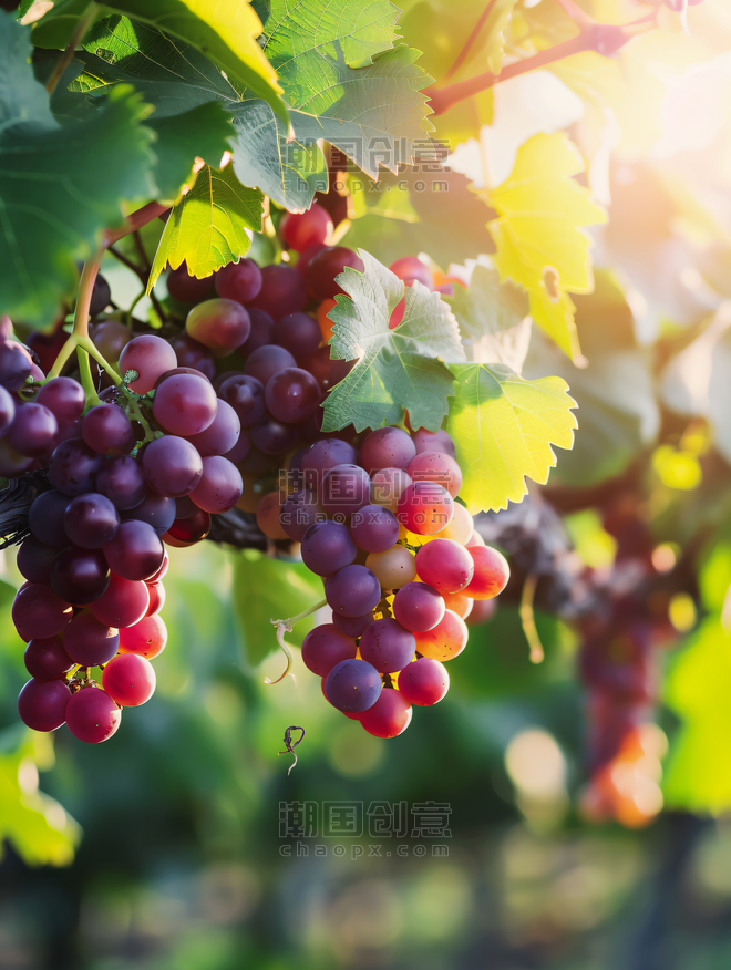 夏天果实农作物葡萄夏季水果摄影图