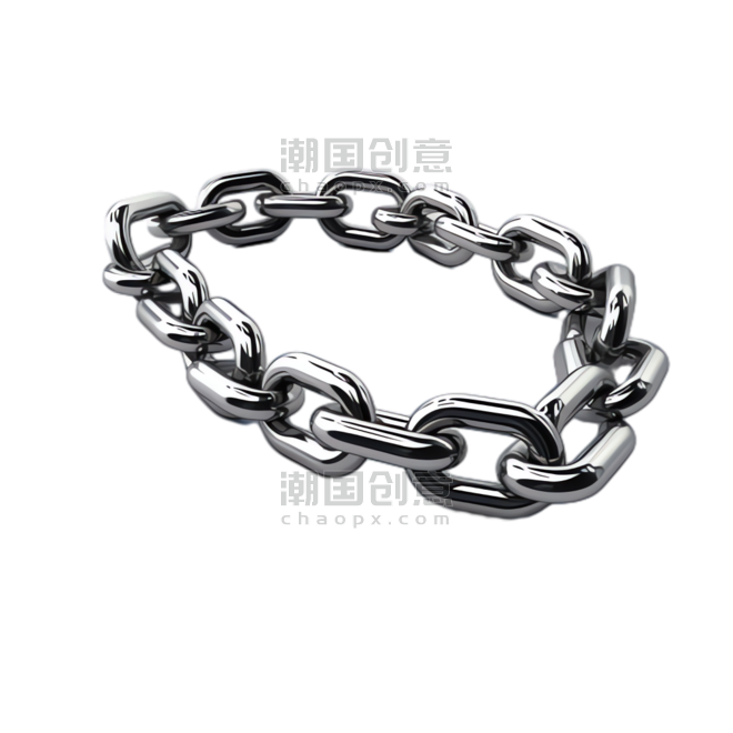 铁链工业银色锁链元素立体免抠图案