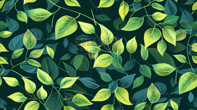 创意简约绿色树叶叶片纹理场景的背景