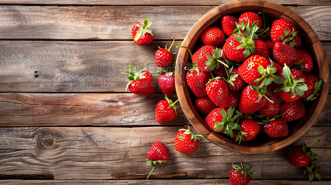 农作物果实创意新鲜美味的水果草莓21