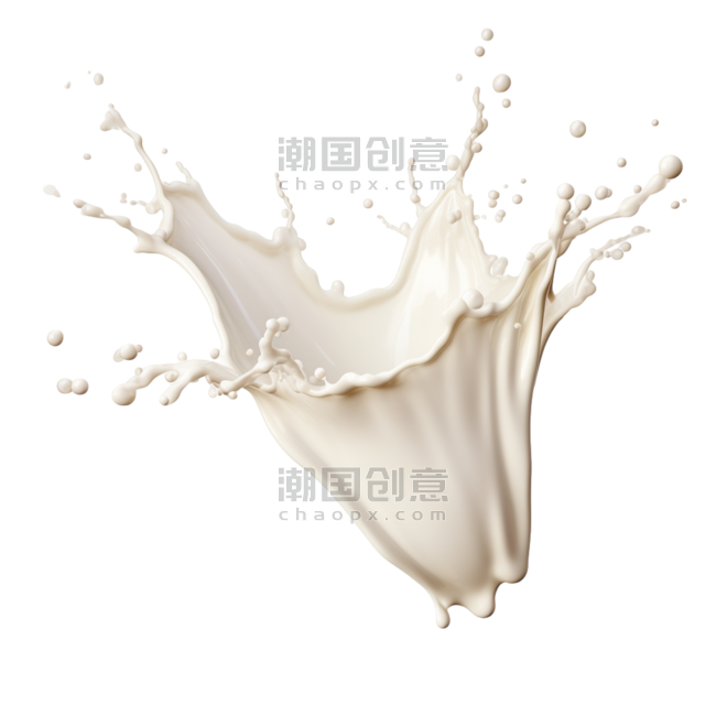 乳制品奶制品液体元素牛奶飞溅和倾倒