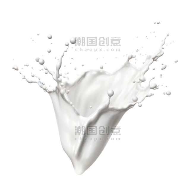 创意牛奶水花乳制品奶制品液体元素