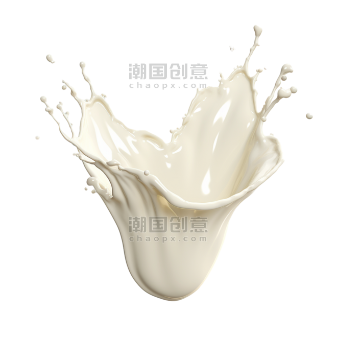 创意白色溅起水花液体牛奶乳制品奶制品液体元素